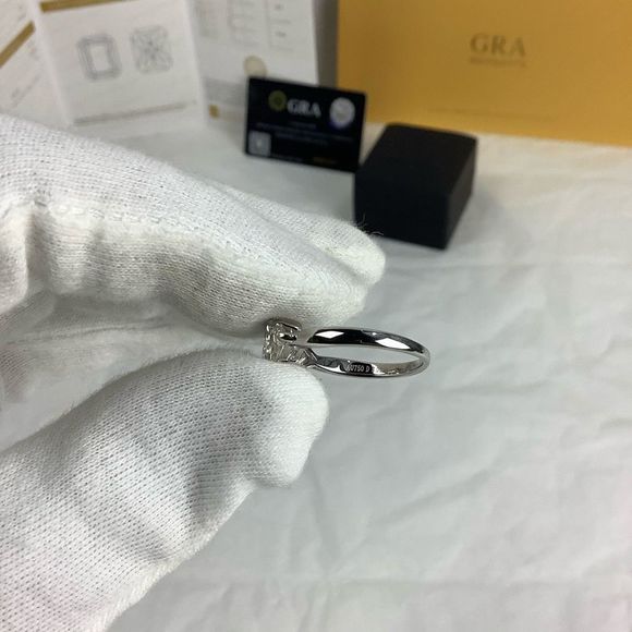 100% Real 3cts Moissanite Diamond Engagement Ring White Gold Plated - Picture 4 of 10